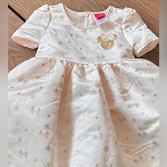 Disney Cream and Gold Formal Kids Dress size 2T - Picture 8 of 16
